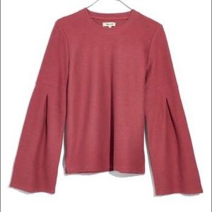Madewell Flared sleeve ribbed sweater